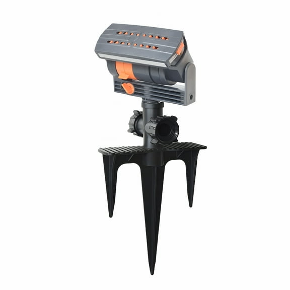 RAIRSKY Upgraded Adjustable Range Sprinkler For Watering Yards And Gardens. Mini Turbine Oscillating Sprinklers Covering A Wide Area + Triangular Interpolation,Garden Supplies Decor for Patio Yard