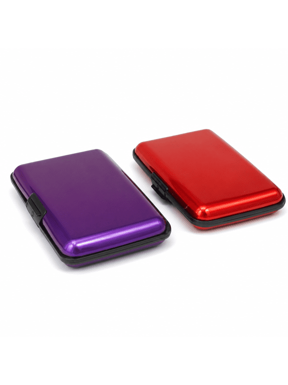 Waterproof 6 Slots RFID Blocking Credit Card Protector Aluminum ID Case Hard Shell Business Card Holder Metal Wallet for Men or Women