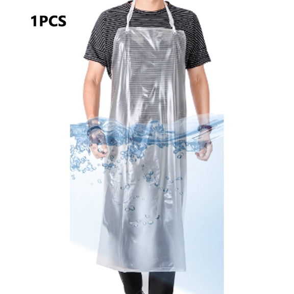 RAIRSKY Waterproof Aprons,PVC Rubber Aprons for Kitchen & Industrial Use,Unisex Cooking Aprons for Coverage Protection