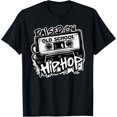 thumbnail image 1 of RAISED ON OLD SCHOOL HIP HOP Anniversary Cassette Graffiti T-Shirt men and women can wear, black, white, gifts, 1 of 4