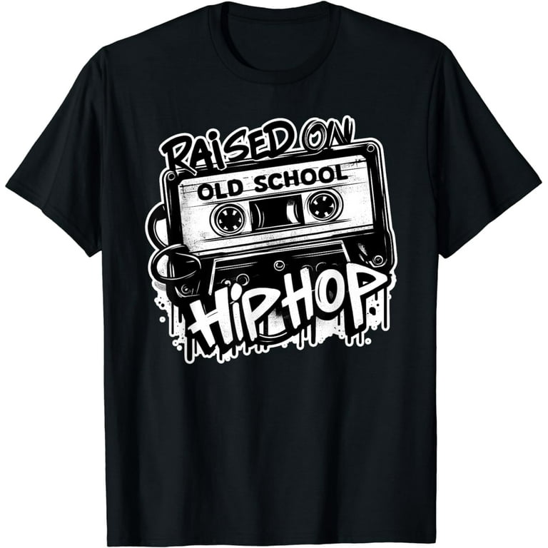 RAISED ON OLD SCHOOL HIP HOP Anniversary Cassette Graffiti T Shirt
