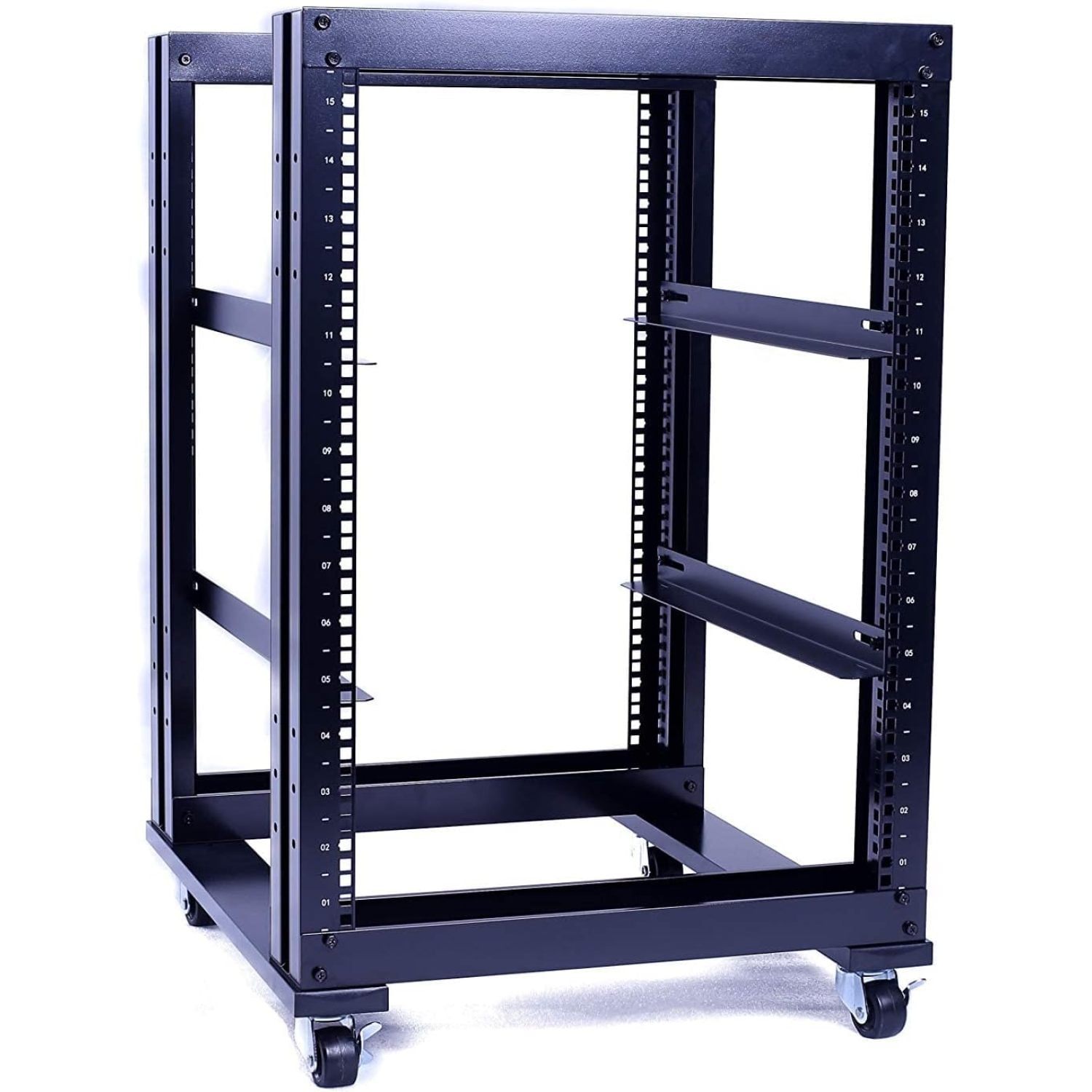 RAISING ELECTRONICS 15U 4 Post Open Frame 19inch Server/Audio Steel ...