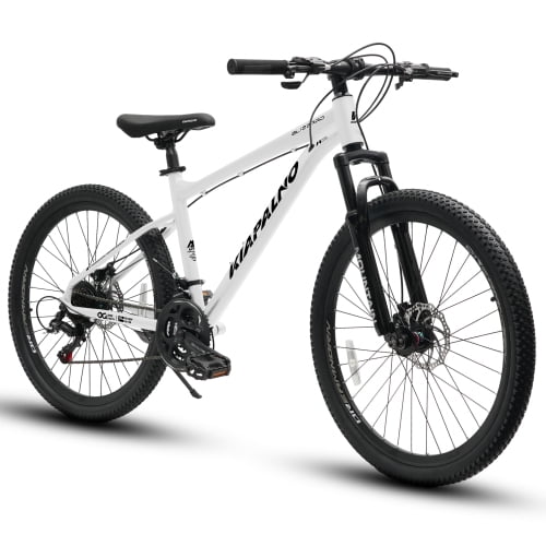 RAISTYW 26 inch All-Terrain Mountain Bike for Adult, 21 Speed MTB Bicycle for Men with Disc Brakes, Carbon Steel Frame, White