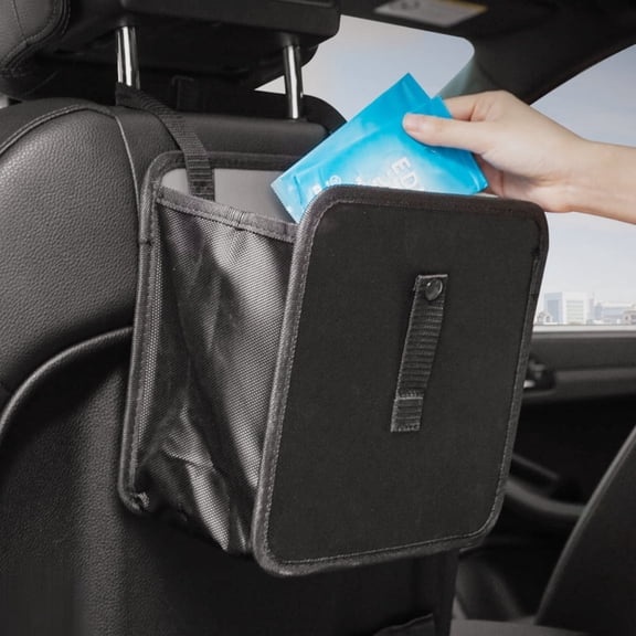 RAISTYW Car Trash Can, 2 Gallons Foldable Hanging Car Trash Can Garbage Can for Car Seat, Waterproof Oxford Cloth, Car Interior Accessories