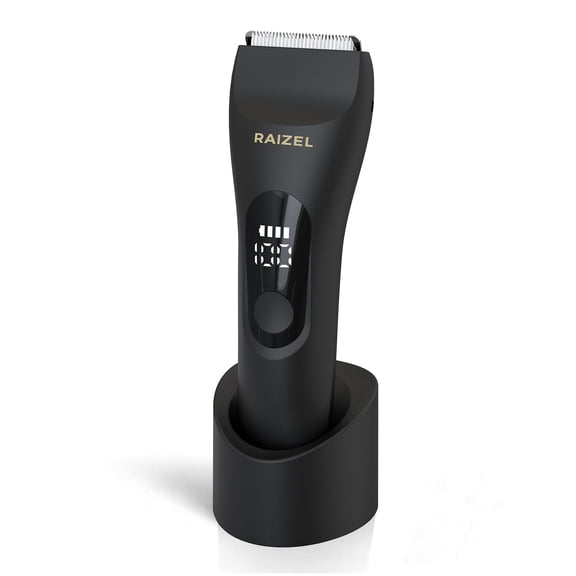 RAIZEL Body Hair Trimmer for Men, IPX7 Waterproof, Ceramic Blade, Black