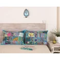 thumbnail image 1 of RAJBHOOMI HANDICRAFTS khambhadiya Pillow Cover 24 * 16 Inch Set of 2 Decorative Cotton Handmade Covers Square Pillow Modern Home Decor for Bed(Turquoise ), 1 of 4