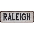 thumbnail image 1 of RALEIGH Vintage Look Rustic Metal 8x24 Sign City State 108240041138, 1 of 1