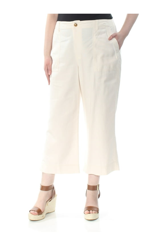 $100 Womens New 1134 Ivory Wear To Work Pants 18 B+B