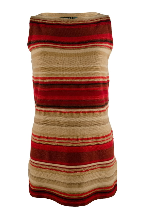 $125 Womens New 2974 Red Beige Striped Top XS Petites B+B
