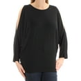 thumbnail image 1 of RALPH LAUREN $79 Womens New 1146 Black Cut Out  Jewel Neck Long Sleeve Top L B+B, 1 of 2