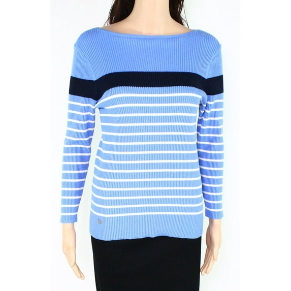 Womens Sweater Large Ribbed Striped L