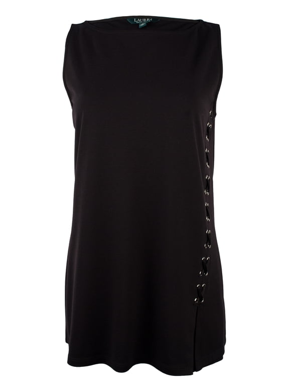 Women's Lace-Up Ponte Sleeveless Tank Top-PB-L