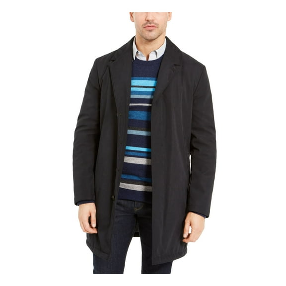 RALPH LAUREN Mens Black Tri-Climate Button Down Coat 42L