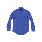 RALPH LAUREN Mens Blue Windowpane Plaid Long Sleeve Classic Fit Button Down Casual Shirt XS