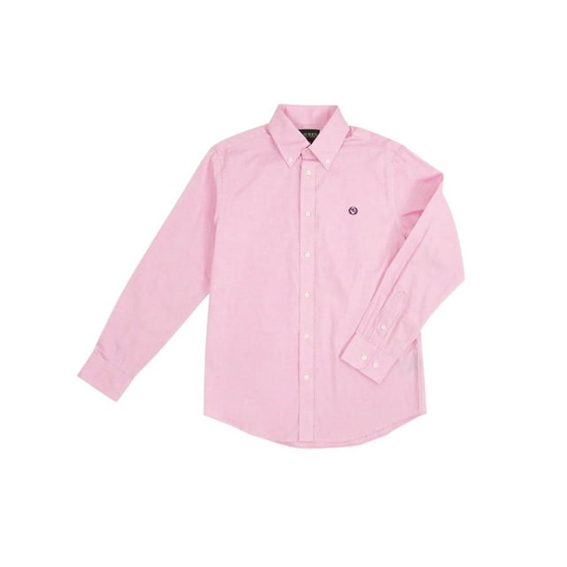 RALPH LAUREN Mens Pink Collared Dress Shirt 16