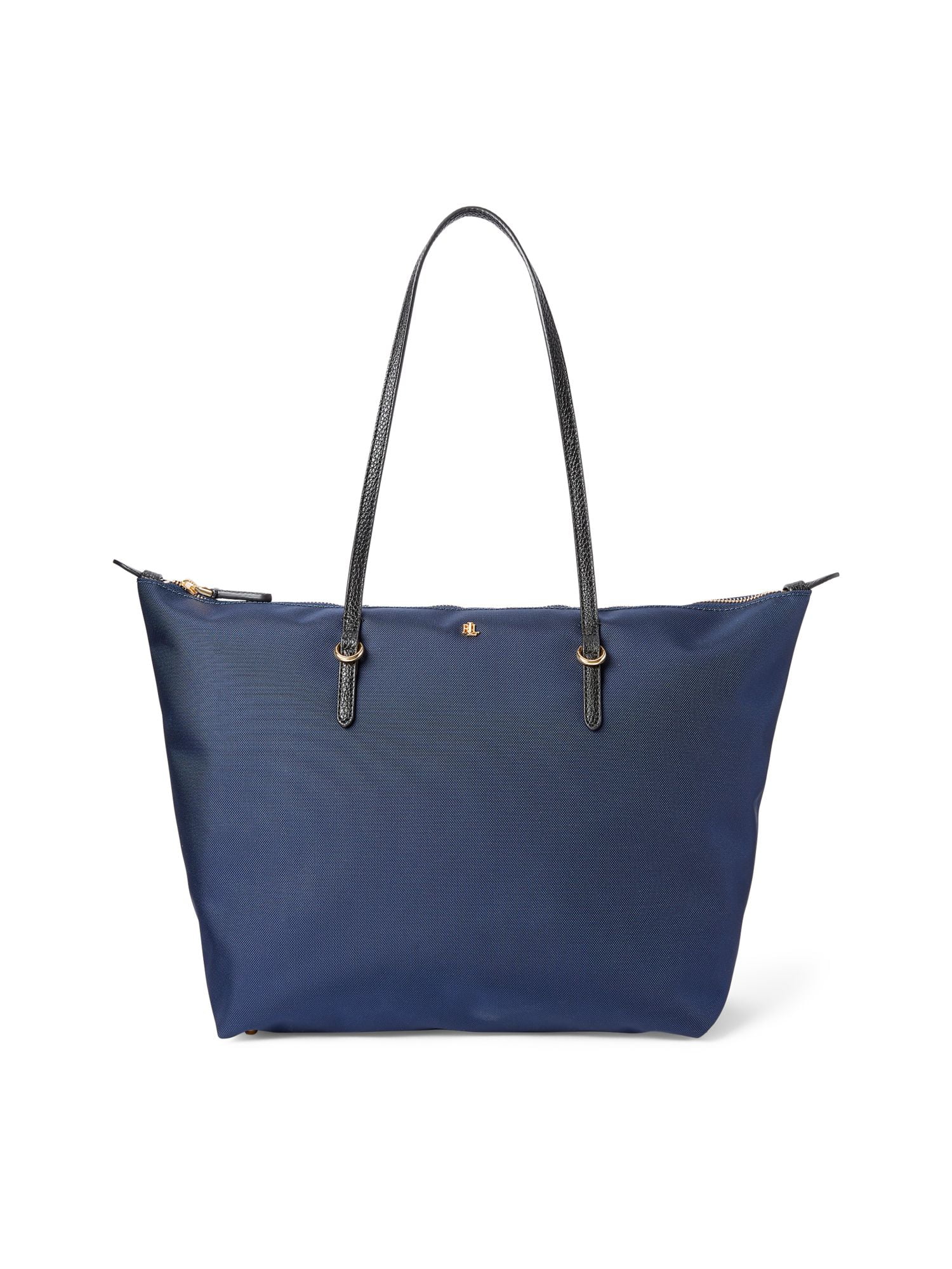 RALPH LAUREN Navy Canvas Tote Handbag Purse
