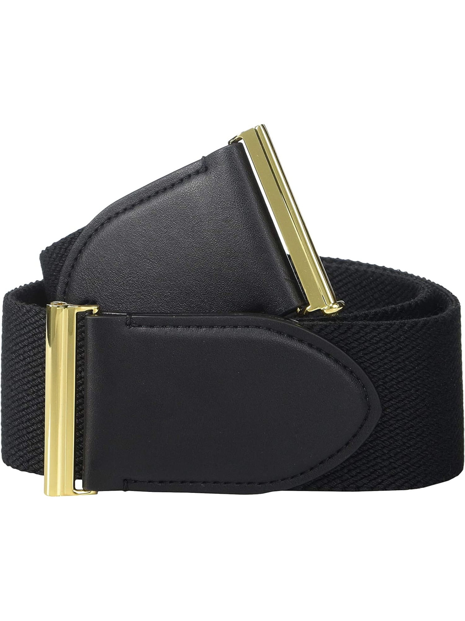 RALPH LAUREN Womens Black Interlock Buckle Faux Leather Tabs  display picture 1