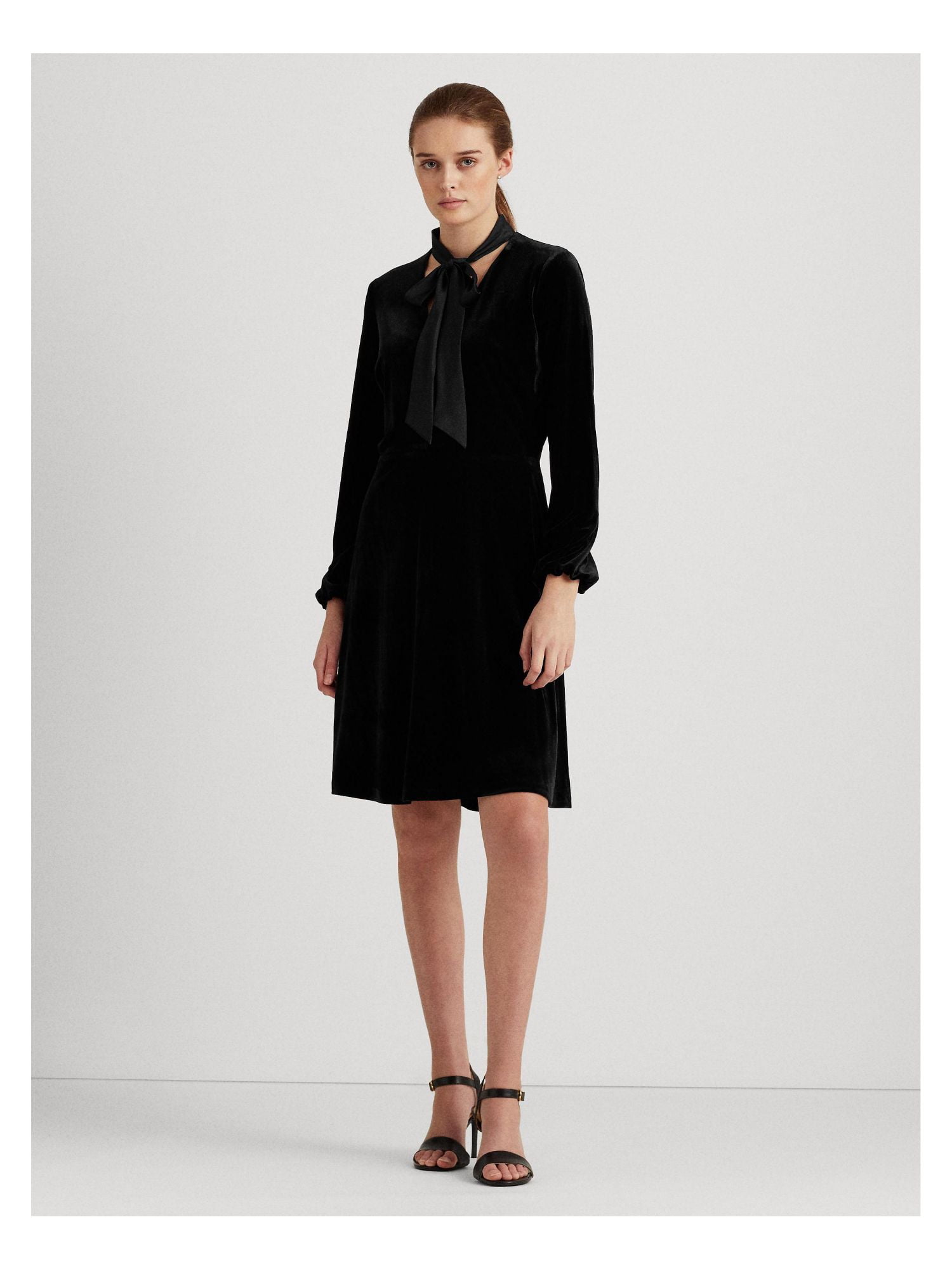 Ralph lauren long sleeve sale black dress