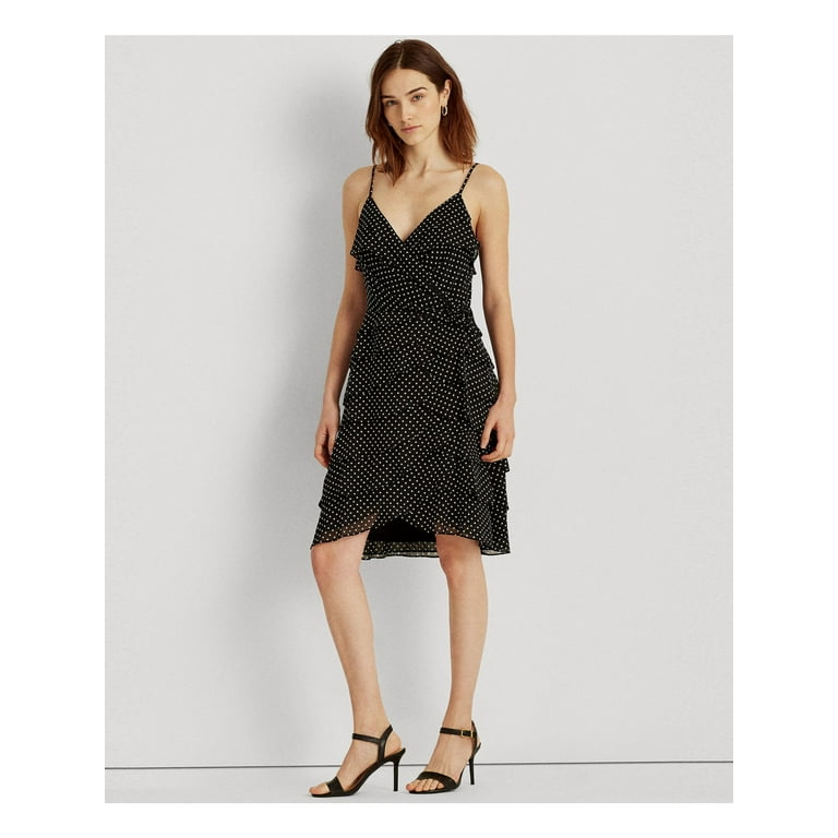 Ralph lauren black polka dot best sale dress