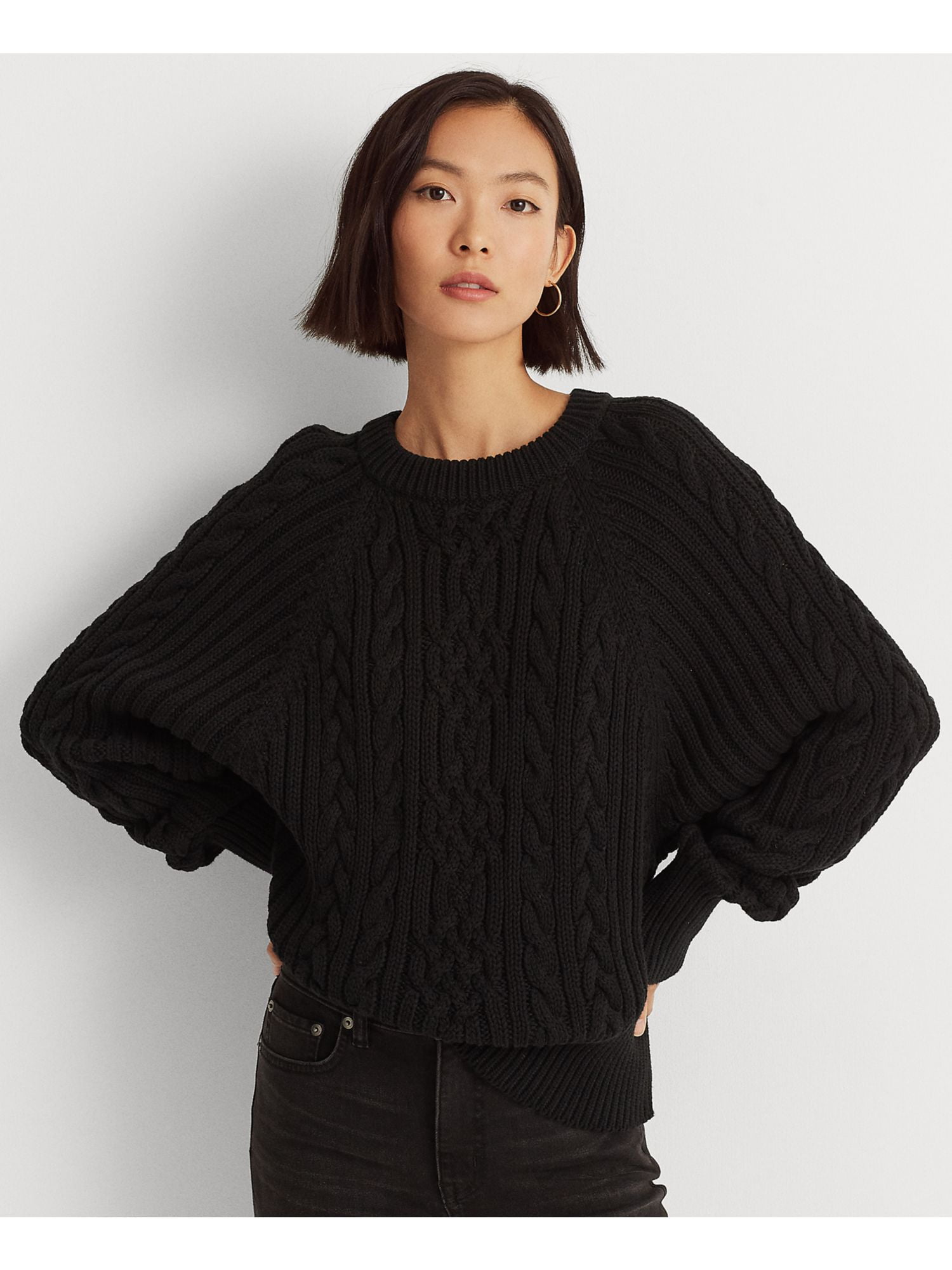 ラルフ・ローレン Lauren Ralph Lauren Cotton-Blend Dolman-Sleeve Sweater レディース Sweat Cotton-Blend Dolman-Sleeve Jumper for Women | Ralph Lauren® TM