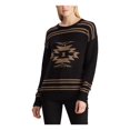 thumbnail image 1 of RALPH LAUREN Womens Black Striped Long Sleeve Sweater Size: M, 1 of 2