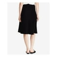thumbnail image 1 of RALPH LAUREN Womens Black Velvet Below The Knee A-Line Skirt L, 1 of 4