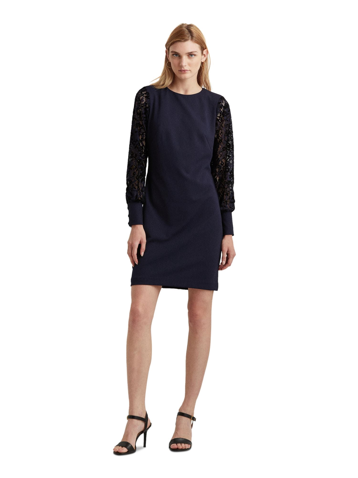 knee length dresses for ladies LBD Exclusive Navy Margot Shift Dress