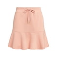 thumbnail image 1 of RALPH LAUREN Womens Pink Embroidered Ruffled Elastic Waist Drawstring Unlined Knee Length A-Line Skirt XL, 1 of 3