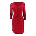 thumbnail image 1 of RALPH LAUREN Womens Red Long Sleeve Sheath Cocktail Dress Petites 12P, 1 of 8