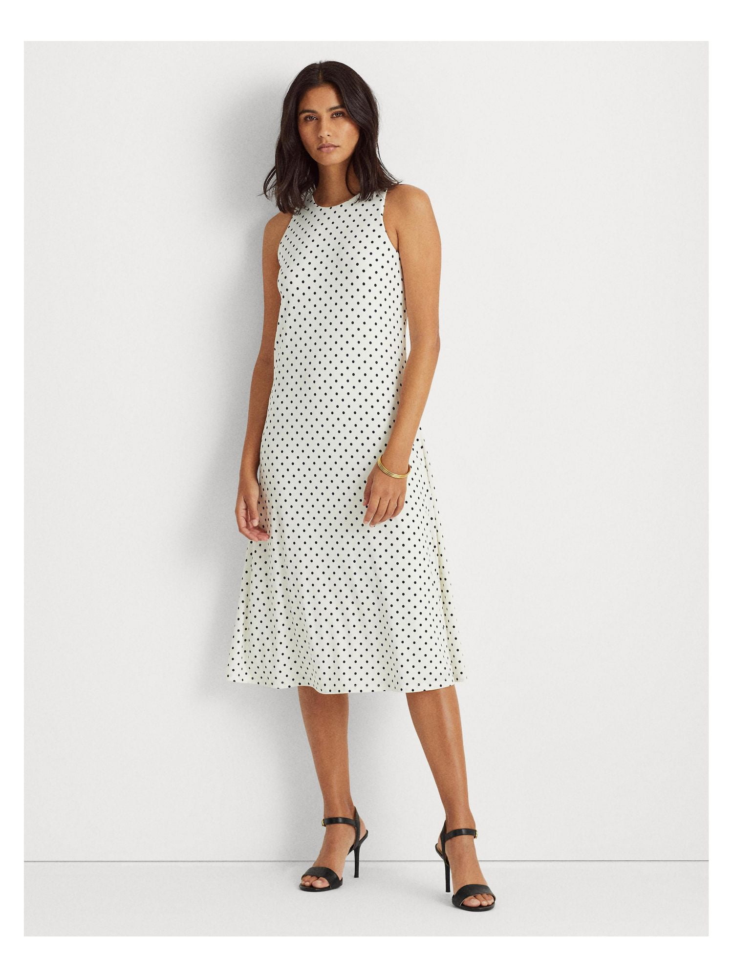 RALPH LAUREN Womens White Polka Dot Sleeveless Round Neck Below The Knee Wear To Work Shift Dress 0 - Walmart.com RALPH LAUREN Womens White Polka Dot Sleeveless Round Neck Below The Knee Wear To Work Shift Dress 0 - Walmart.com