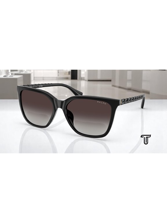 RALPH RA5328U 50018G Shiny Black Grey Gradient 56 mm Women's Sunglasses