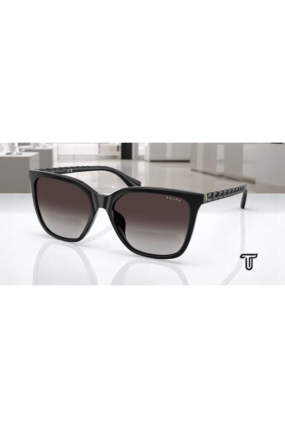 RA5328U 50018G Shiny Black Grey Gradient 56 mm Women's Sunglasses