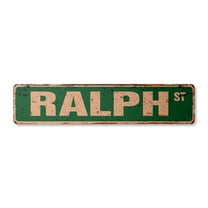 RALPH Vintage Plastic Street Sign Childrens Name Room Sign | Indoor/Outdoor |  30" Wide