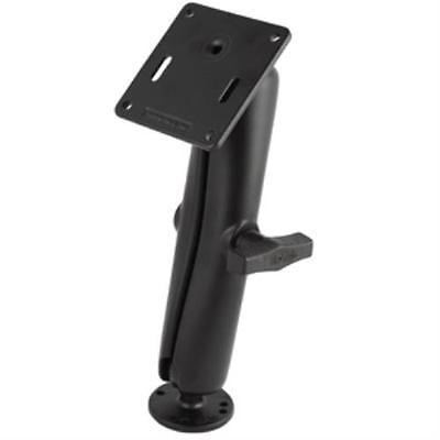 RAM Mount 1.5 Diameter Ball Mount w/Long Double Socket Arm, 2.5 Round Base (AMPs) 3.625 Square Base (VESA)