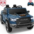 thumbnail image 1 of RAM 1500 24V Powered Ride on Cars for Kids, Extra large Real 2 Seat Ride on Toys with Remote Control, LED Light, MP3 Player, Electric Vehicles Ride on Truck for Boys Girls Gifts, Blue, 1 of 9