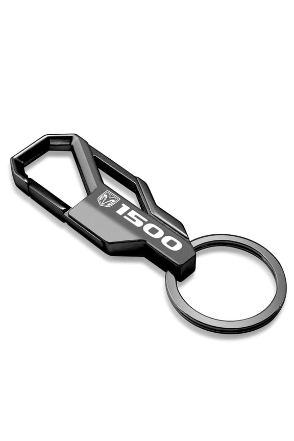 RAM 1500 Logo Gunmetal Black Carabiner-style Snap Hook Metal Key Chain