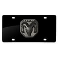 thumbnail image 1 of RAM 2019 New Logo Matt-Look Laser Mark Black Acrylic License Plate, 1 of 1