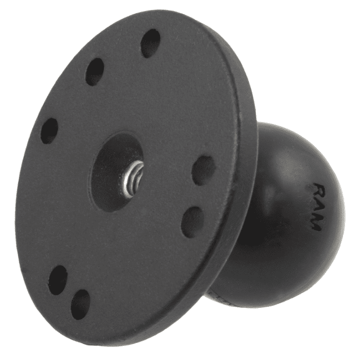 RAM Mount 2.5" Round Base w/0.31-18 Female Thread & 1.5" Ball ... [RAM-202U-MT1]