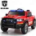 thumbnail image 1 of RAM 24V Ride On Car for Kids, 2 Seats Electric Car w/Remote Control, Bluetooth, MP3 Music, Lights, Powered Ride On Toy with 4 Wheels Spring Suspesion for Age 3-8 Boys & Girls, Fire Truck, 1 of 9