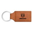thumbnail image 1 of RAM 3500 Logo Rectangular Brown Leather Key Chain, 1 of 5