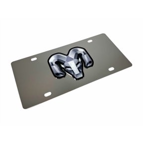 RAM 3D Logo Premium Chrome Stainless Steel License Plate Official Licensed