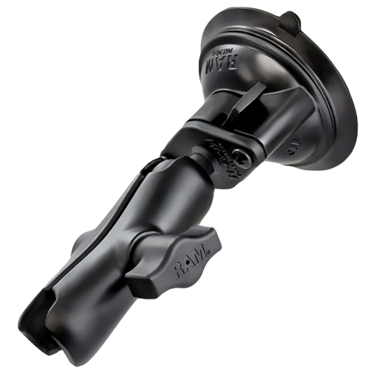 RAM Mounts Twist Lock Suction Cup with Double Socket Arm