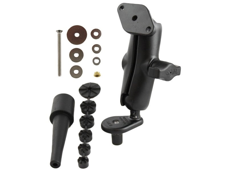 RAM-B-176U RAM Mounts Fork Stem Motorcycle Base with Double Socket Arm and Diamond Base Adapter