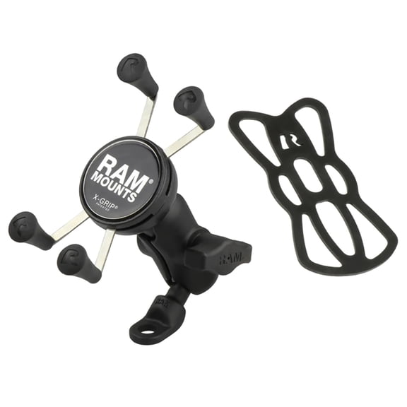 RAM-B-272-A-UN7 RAM Mounts Angled Motorcycle Mount with Universal X-Grip Cradle