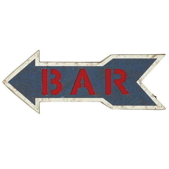 RAM Game Room R868 Metal Sign Bar Arrow, Blue