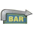 thumbnail image 1 of RAM Game Room R870 Metal Sign Bar Arrow, Blue & Yellow, 1 of 1