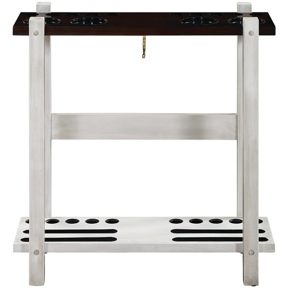 RAM Game Room SFCR AW 27.5 x 29.5 in Straight Floor Cue Rack, Antique White