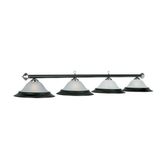 RAM Game Room Traditional Style 82" 4-Light Billiard Pendant Light - Matte Black/ST