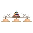 thumbnail image 1 of Traditional Style 56" Racked 3-Light Billiard Pendant Fixture with Glass Shades, 1 of 2