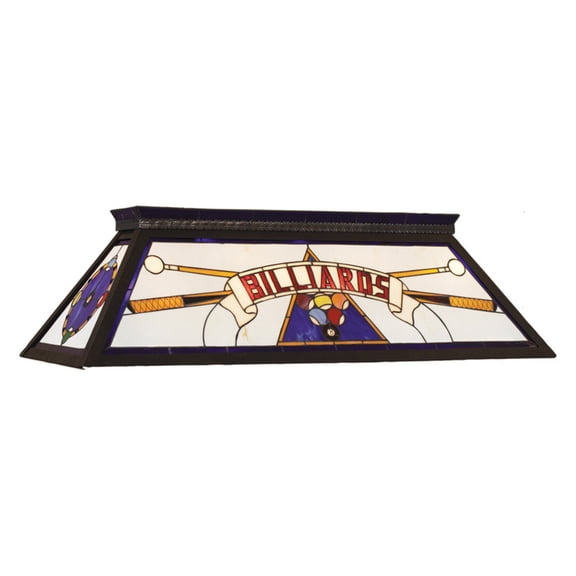 RAM Gameroom Products Billiards Stained Glass Billiard Light - 44W in.
